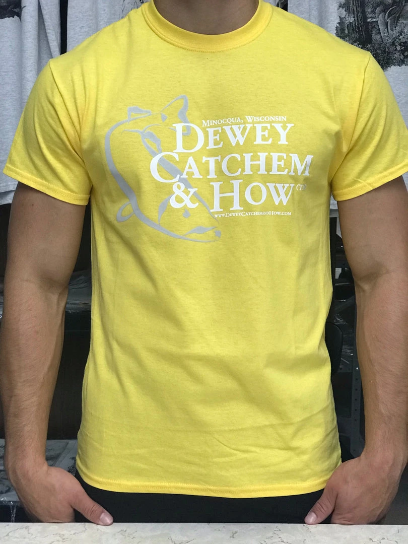 Dewey Catchem & How Dewey Catchem And How Logo T-shirt Daisy Yellow DCH Clothing 3 Dewey Catchem & How Dewey Catchem And How Logo T-shirt Daisy Yellow DCH Clothing