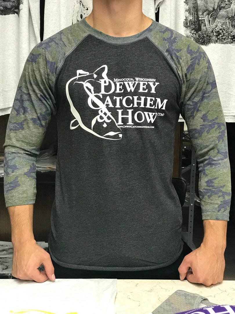 Dewey Catchem & How DCH Clothing Dewey Catchem And How Logo T-shirt Camo Baseball 3 Dewey Catchem & How DCH Clothing Dewey Catchem And How Logo T-shirt Camo Baseball