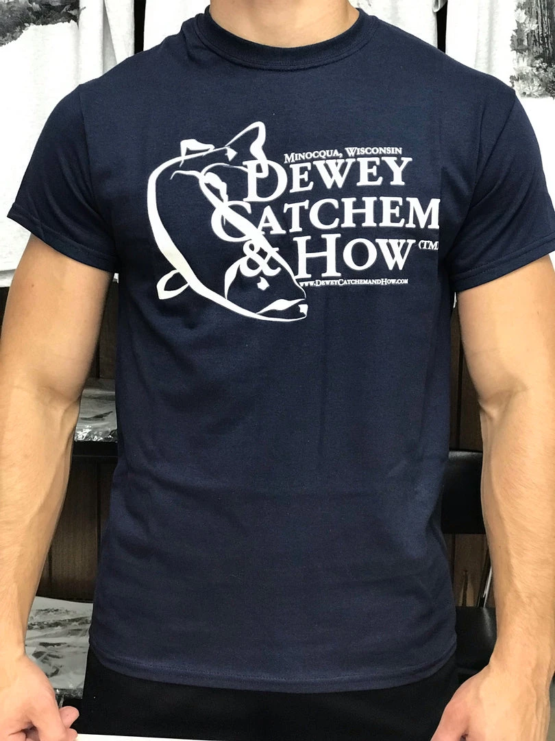 Dewey Catchem & How Dewey Catchem And How Logo T-shirt Navy Blue DCH Clothing 3 Dewey Catchem & How Dewey Catchem And How Logo T-shirt Navy Blue DCH Clothing
